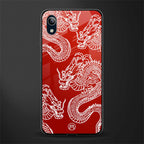 dragons red glass case for vivo y91i image