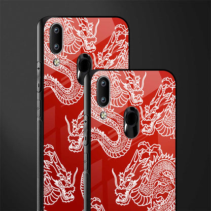 dragons red glass case for vivo y91 image-2