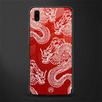dragons red glass case for vivo v11 pro image
