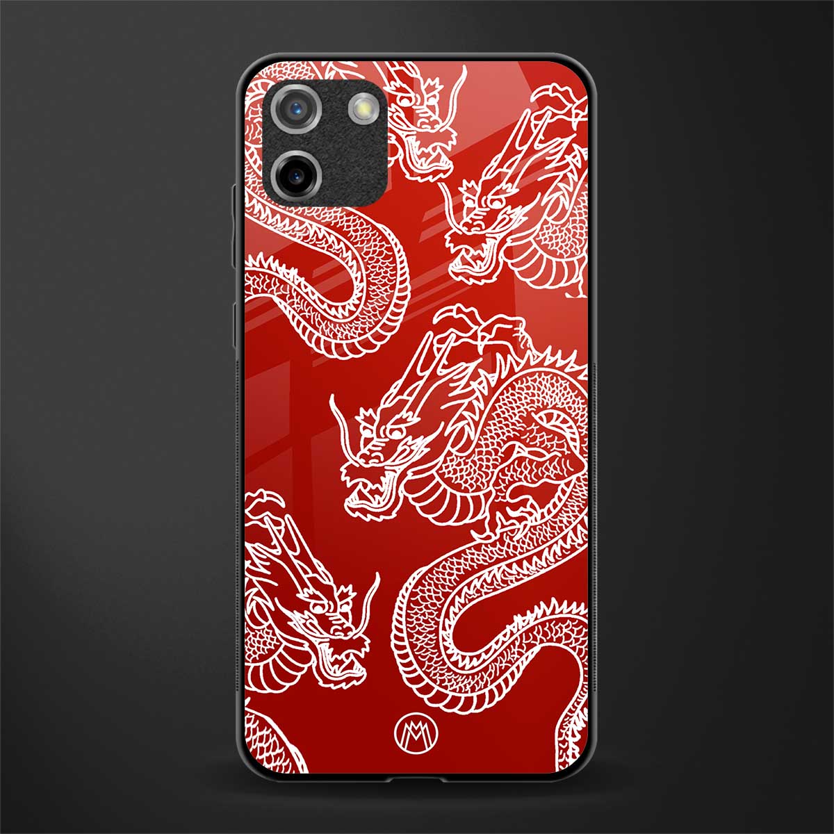 dragons red glass case for realme c11 image