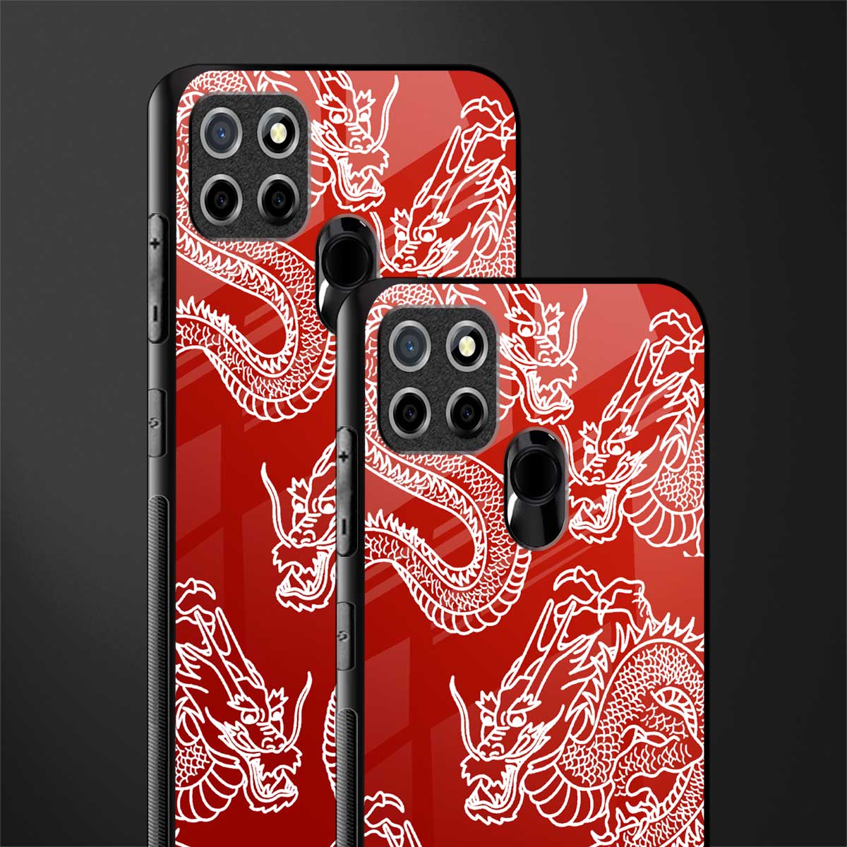 dragons red glass case for realme narzo 30a image-2