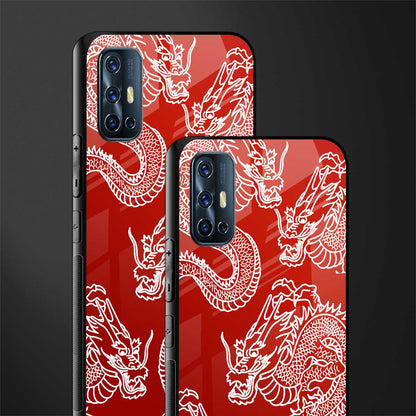 dragons red glass case for vivo v17 image-2