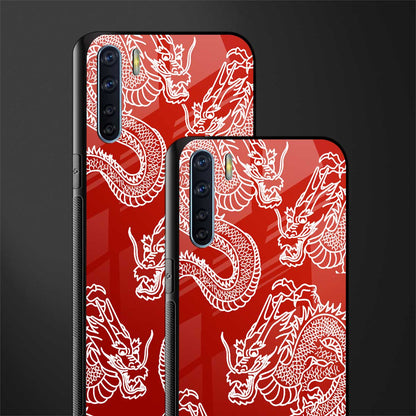 dragons red glass case for oppo f15 image-2