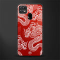dragons red glass case for oppo a15s image