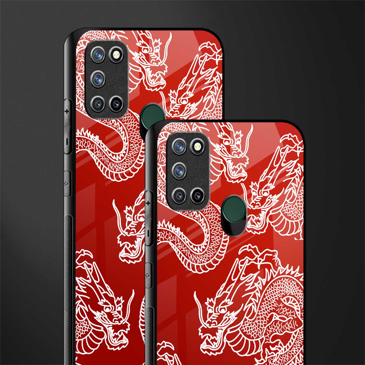 dragons red glass case for realme 7i image-2