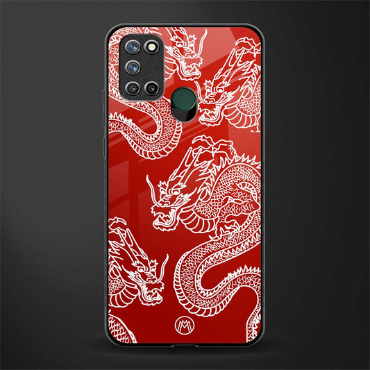 dragons red glass case for realme 7i image