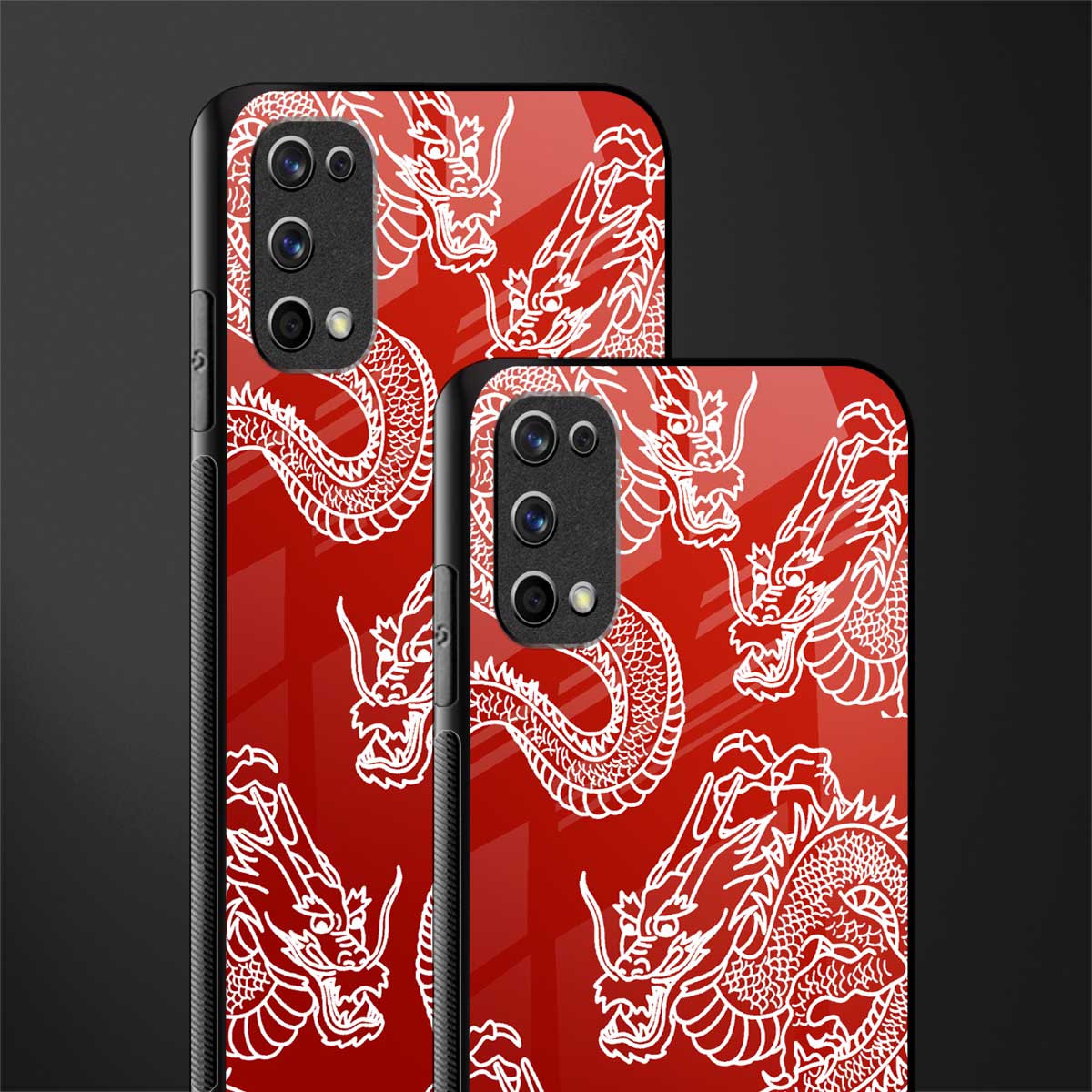 dragons red glass case for realme 7 pro image-2