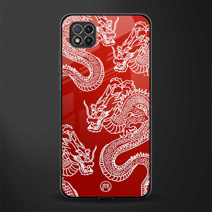 dragons red glass case for poco c3 image