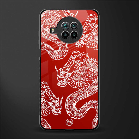 dragons red glass case for mi 10i image
