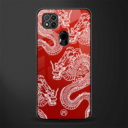 dragons red glass case for poco c31 image