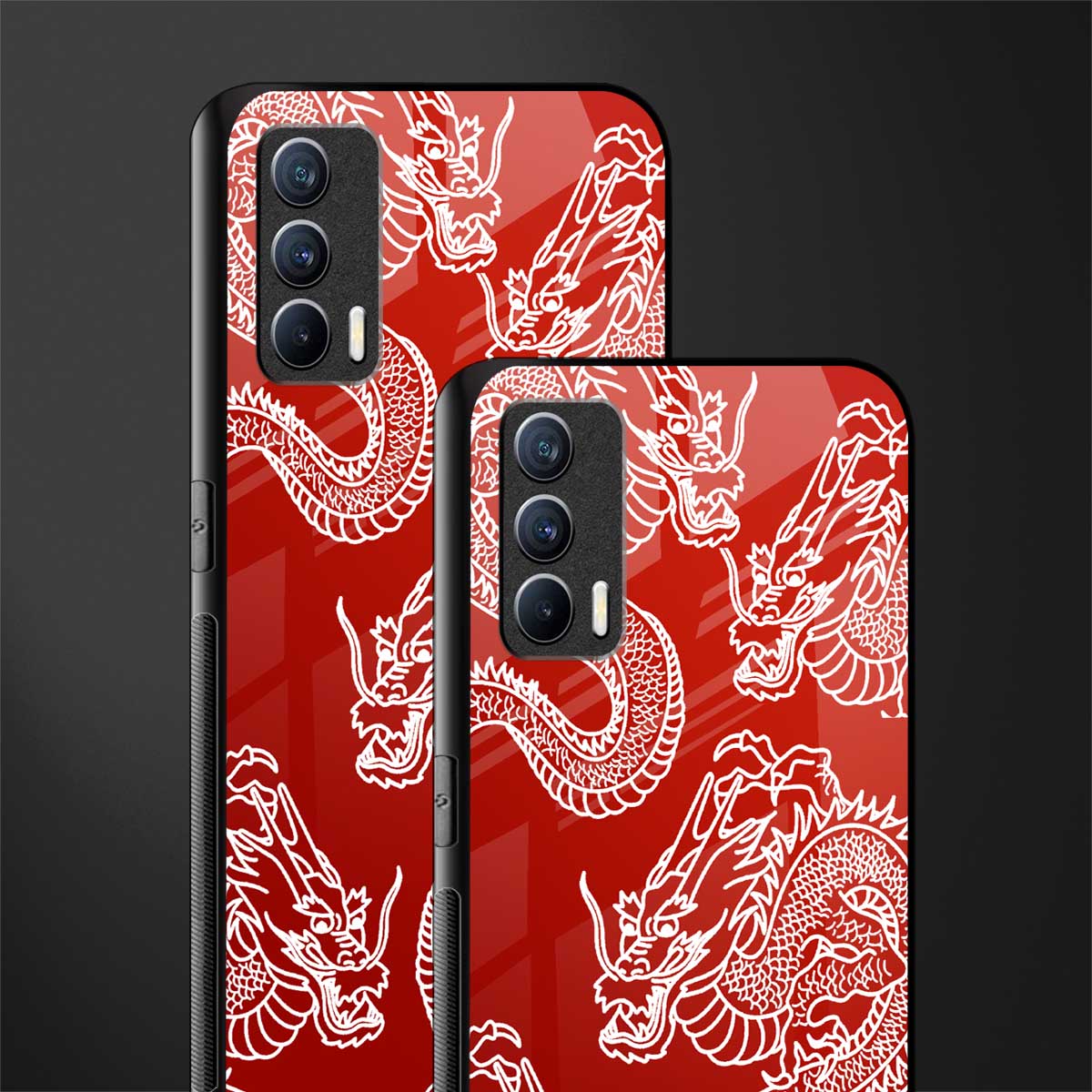 dragons red glass case for realme x7 image-2