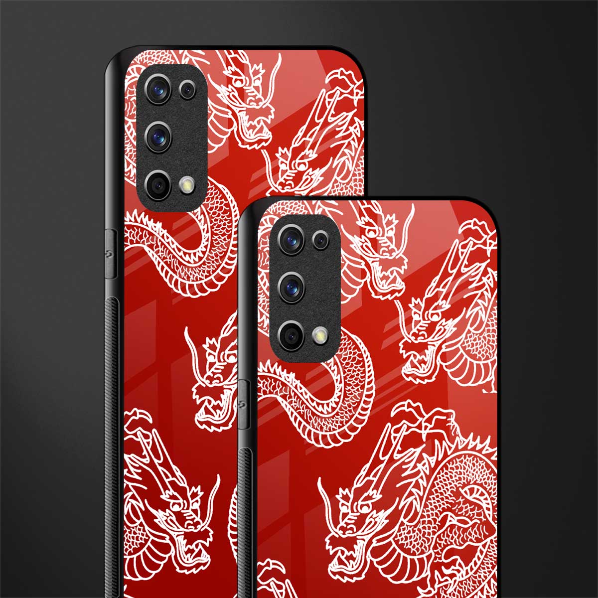 dragons red glass case for realme x7 pro image-2