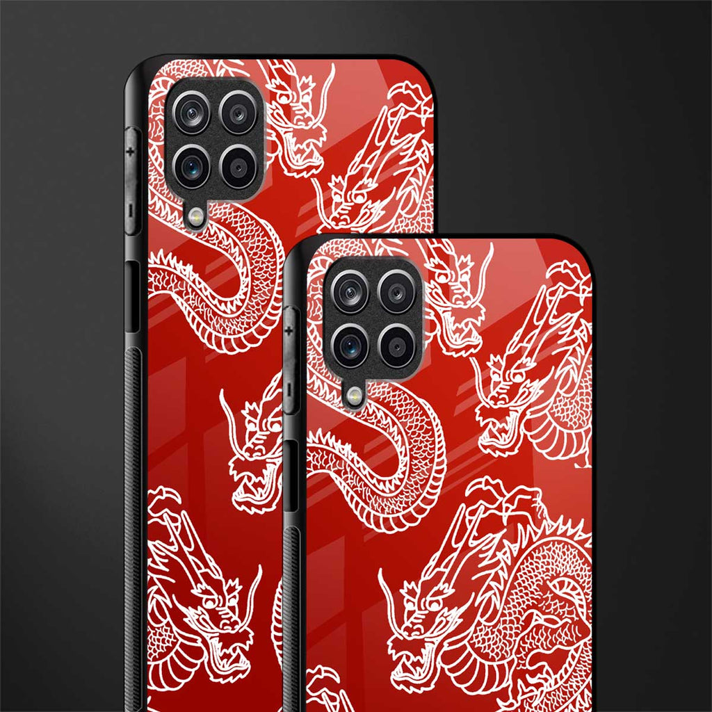 dragons red glass case for samsung galaxy a12 image-2