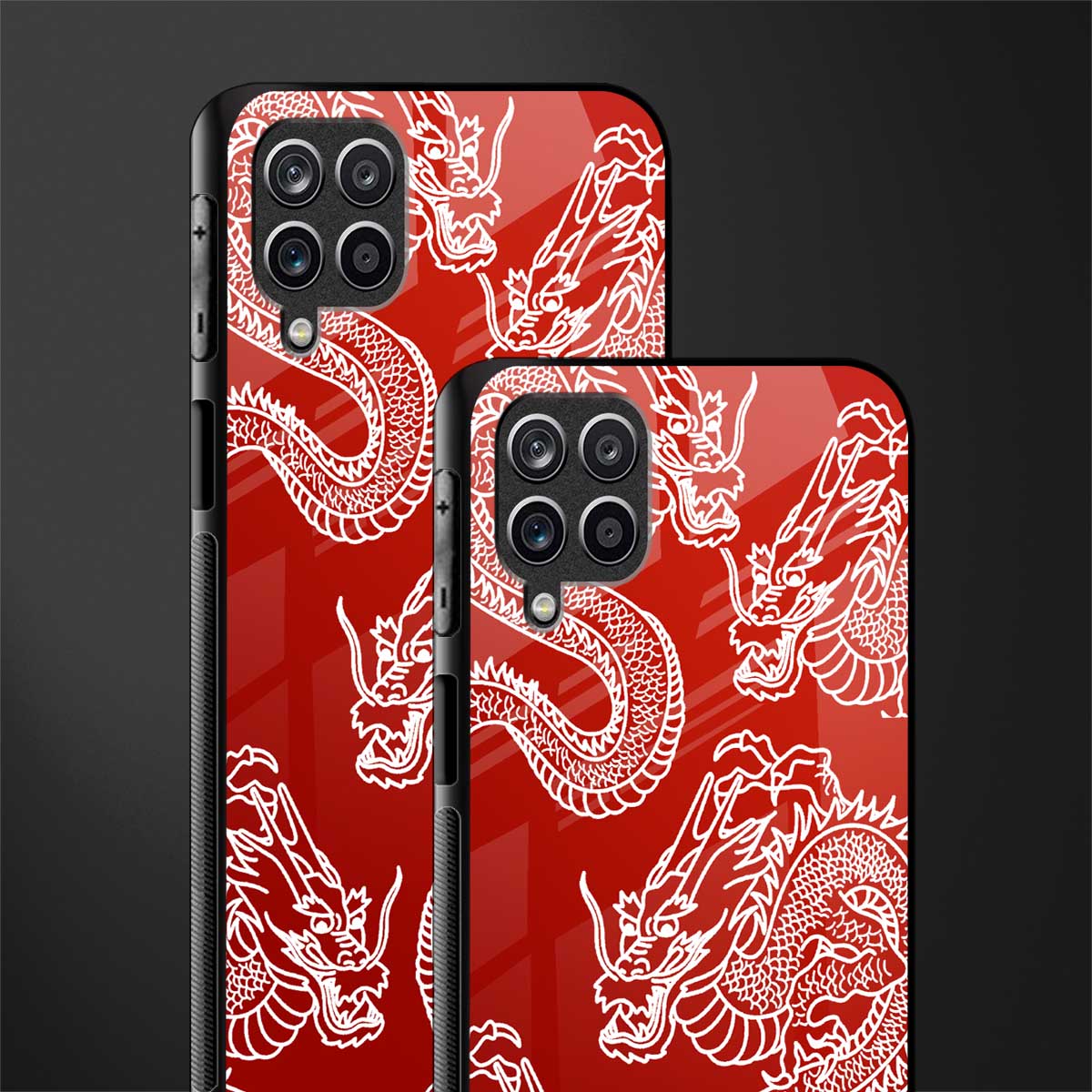 dragons red glass case for samsung galaxy a12 image-2