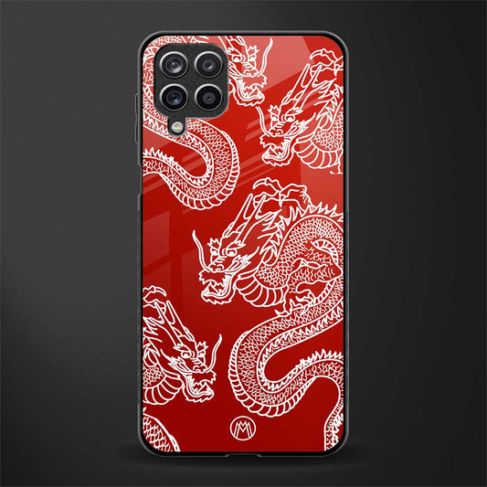 dragons red glass case for samsung galaxy m12 image
