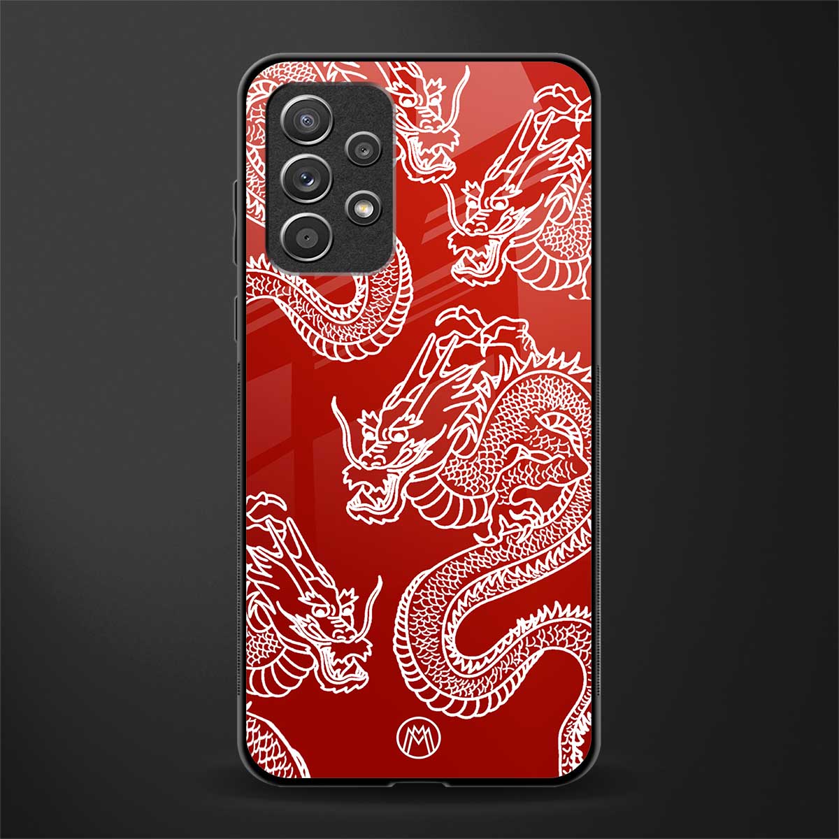 dragons red glass case for samsung galaxy a52 image