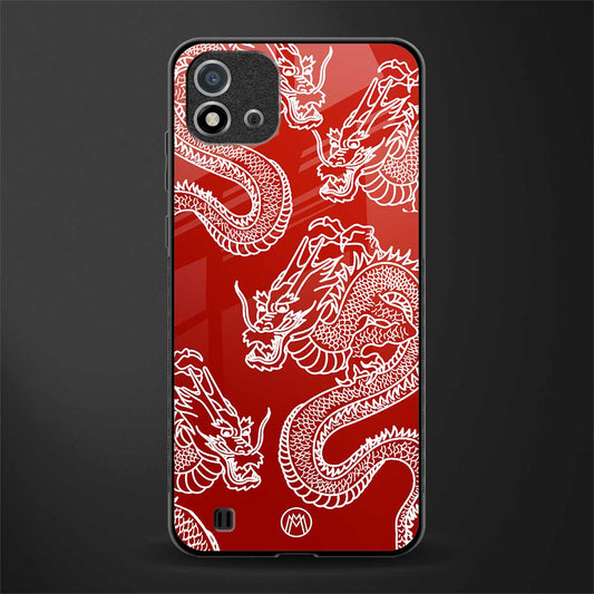 dragons red glass case for realme c20 image