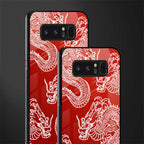 dragons red glass case for samsung galaxy note 8 image-2