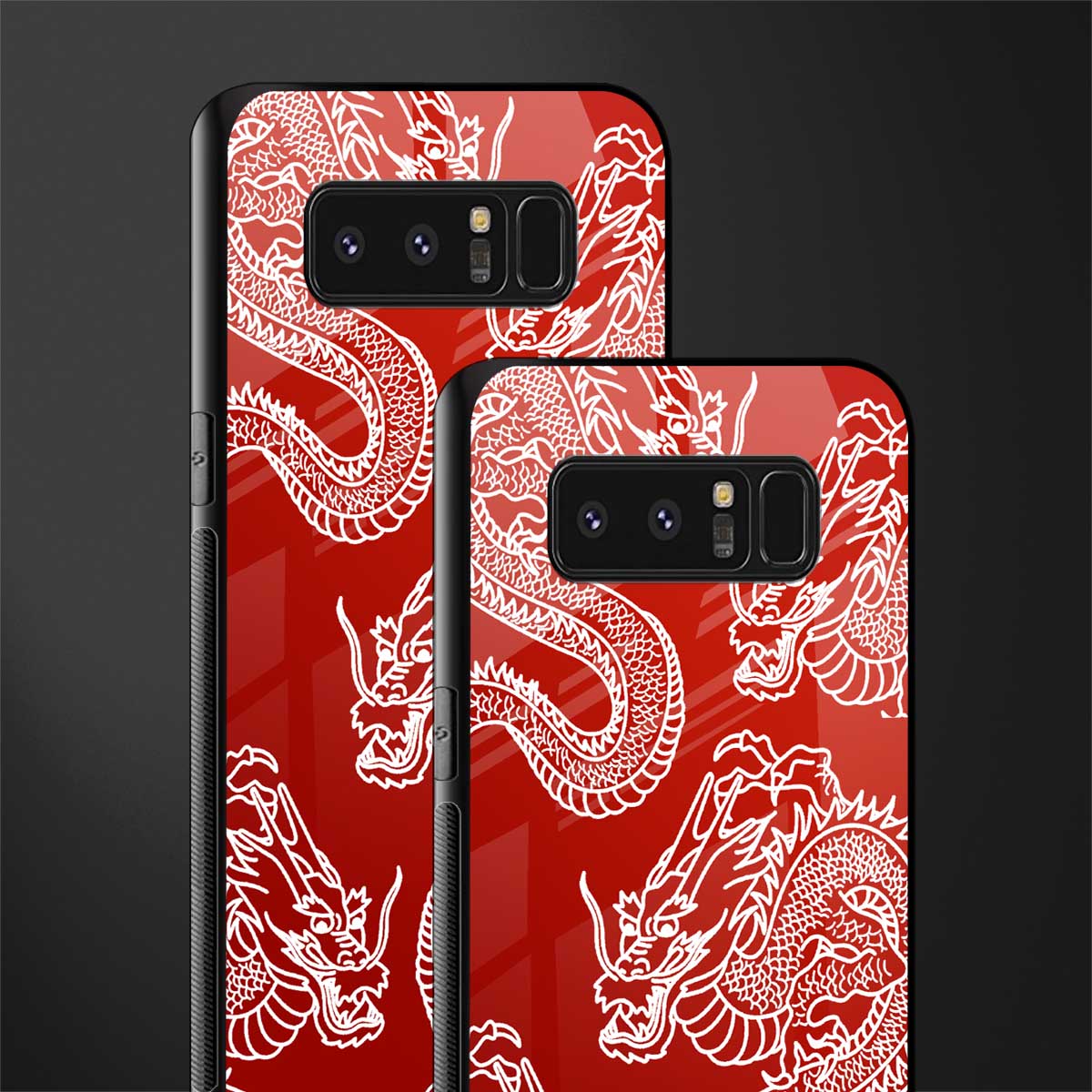 dragons red glass case for samsung galaxy note 8 image-2