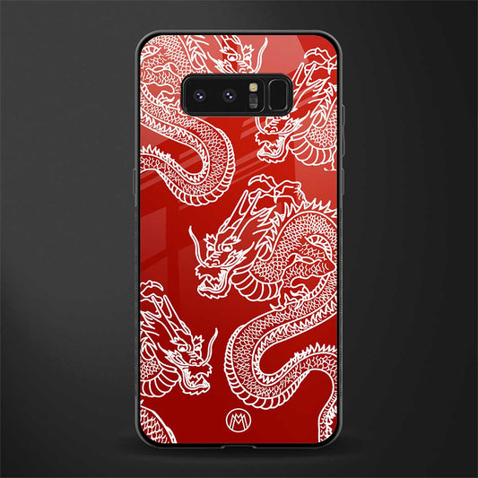 dragons red glass case for samsung galaxy note 8 image