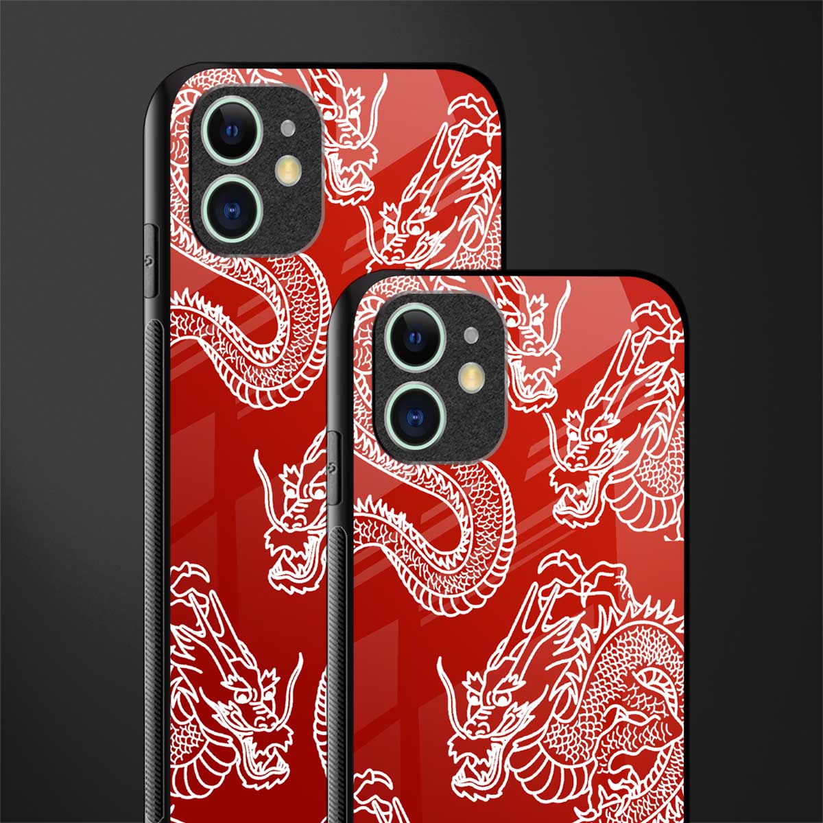 dragons red glass case for iphone 12 image-2