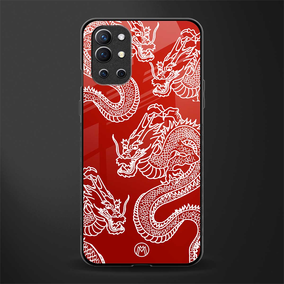 dragons red glass case for oneplus 9r image