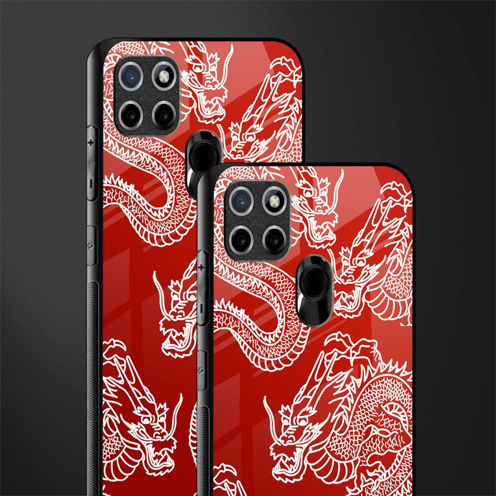 dragons red glass case for realme c21 image-2