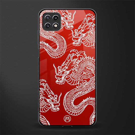 dragons red glass case for samsung galaxy a22 5g image
