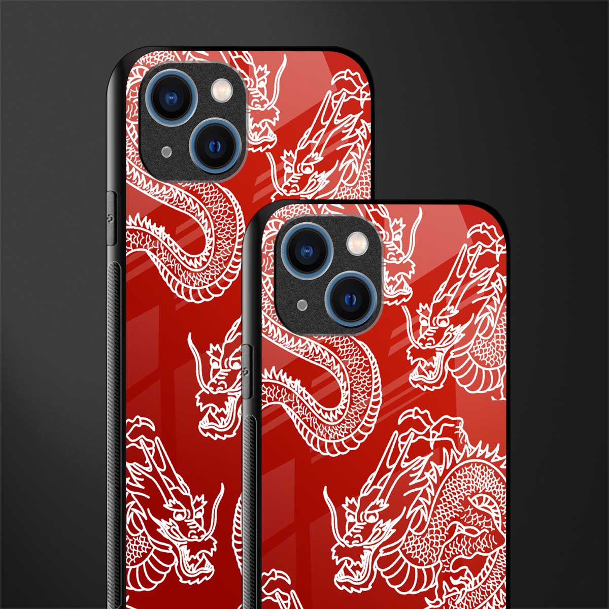 dragons red glass case for iphone 13 image-2