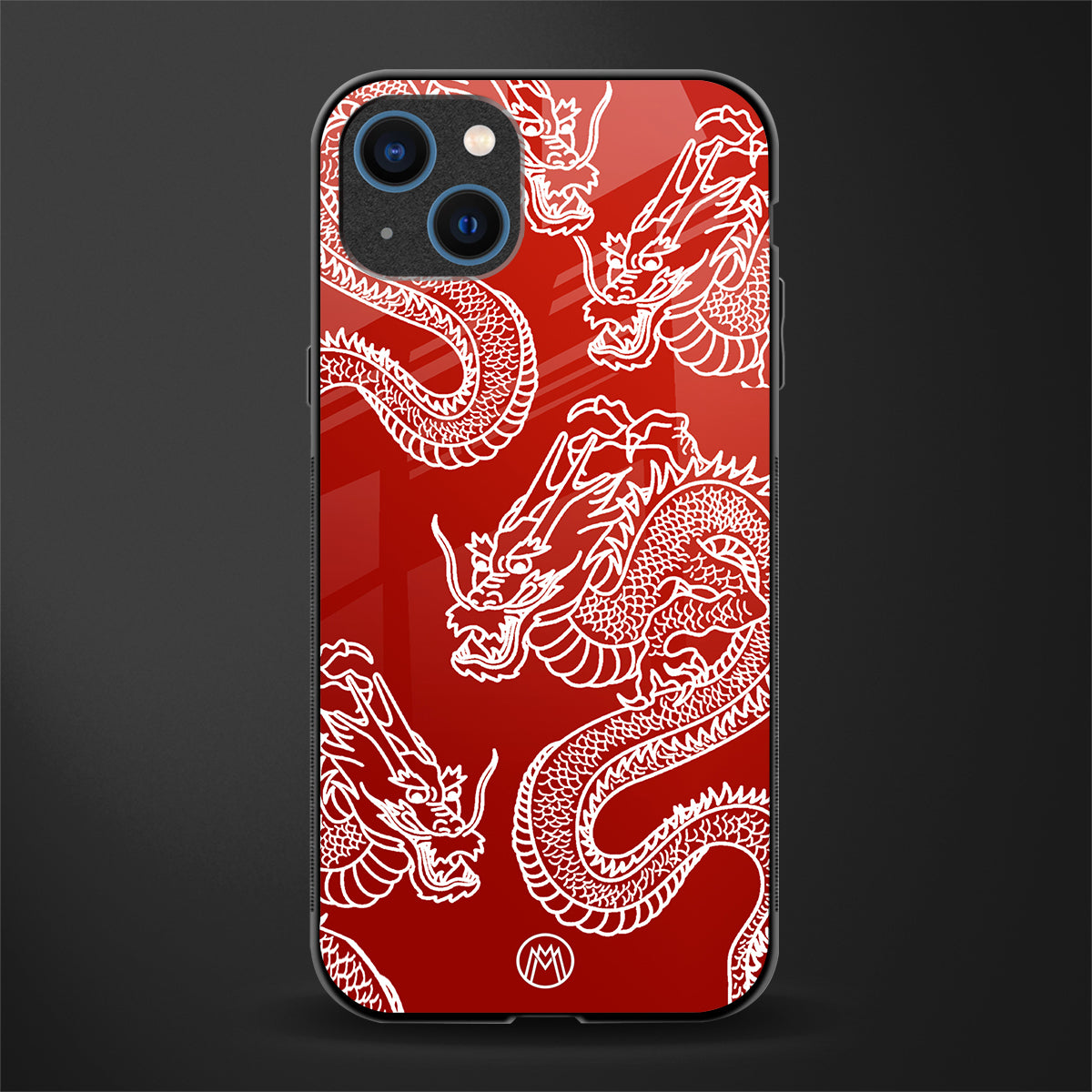 dragons red glass case for iphone 13 image