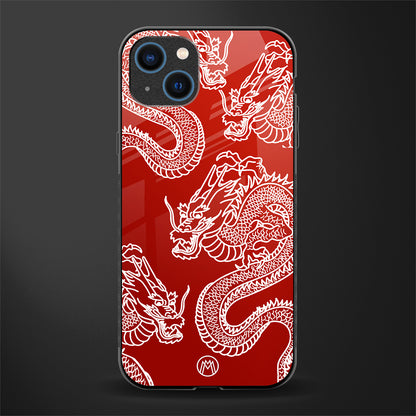 dragons red glass case for iphone 13 image