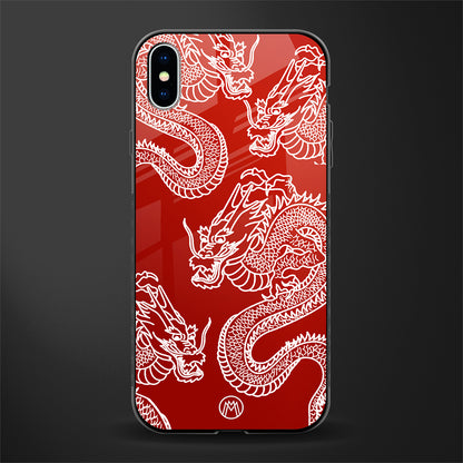 dragons red glass case for iphone xs max image