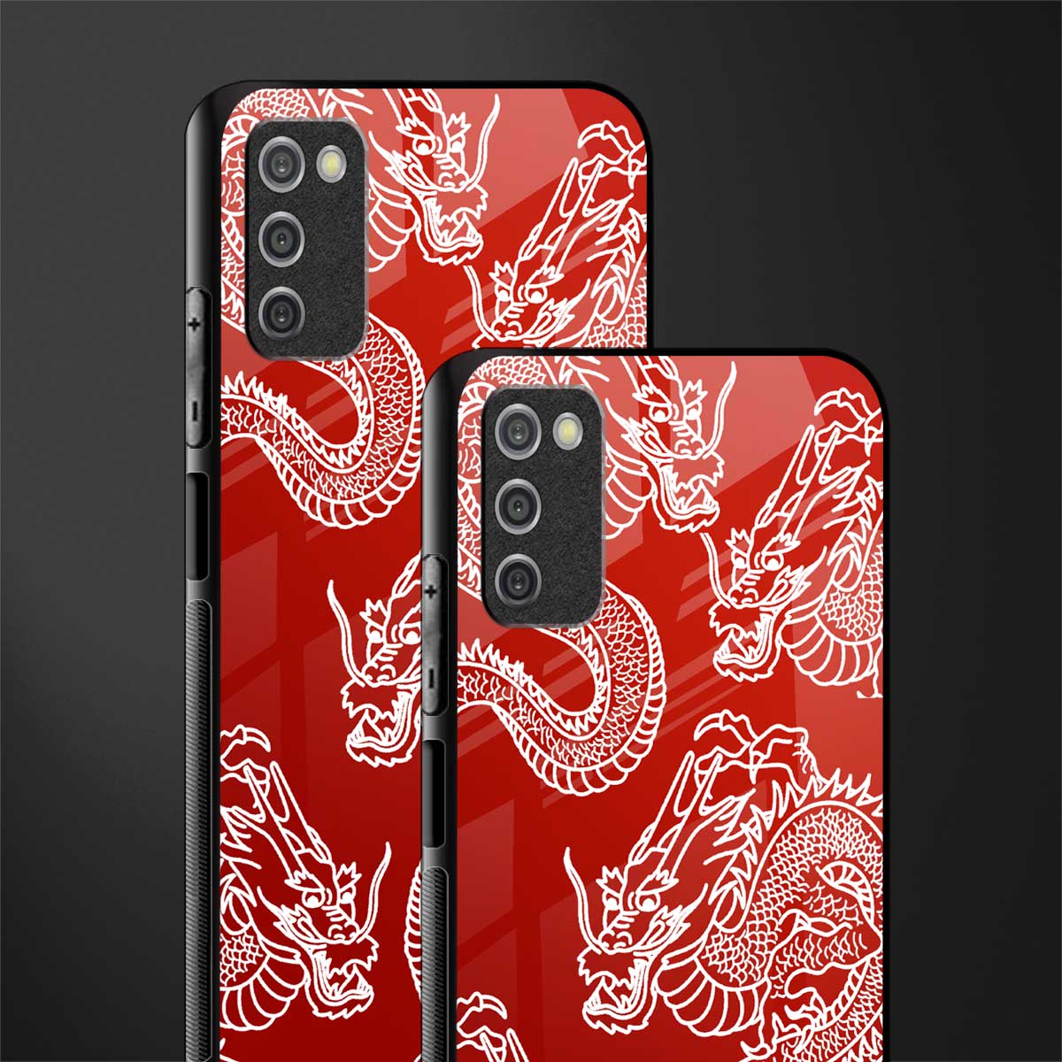 dragons red glass case for samsung galaxy a03s image-2