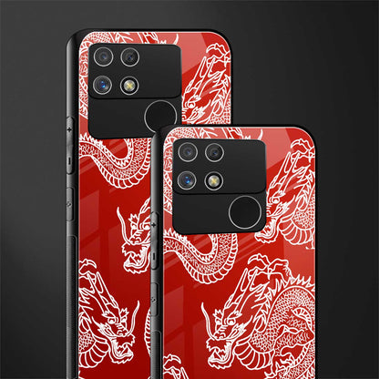 dragons red back phone cover | glass case for realme narzo 50a