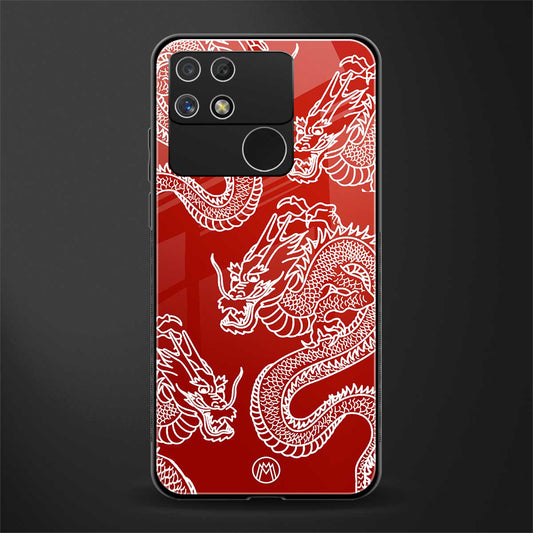 dragons red back phone cover | glass case for realme narzo 50a