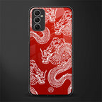 dragons red glass case for samsung galaxy m52 5g image