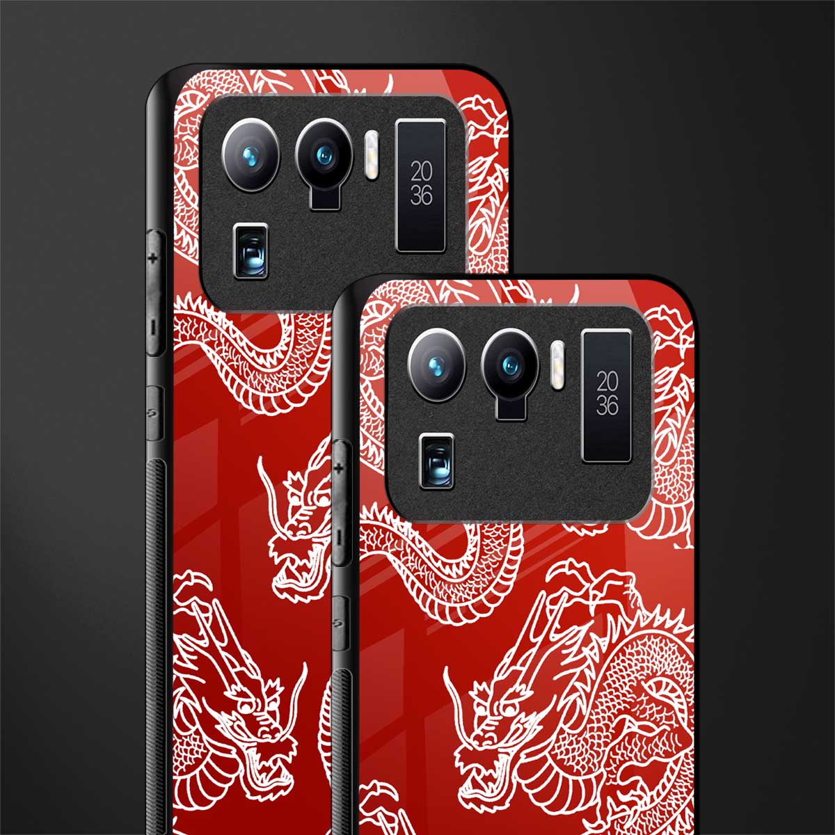 dragons red glass case for mi 11 ultra 5g image-2