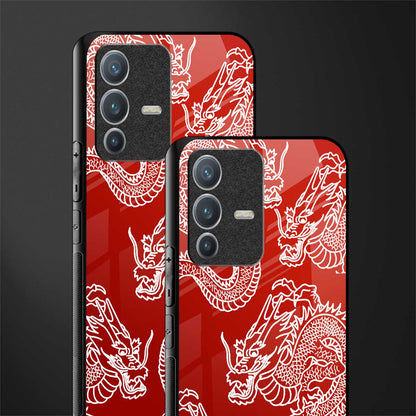 dragons red glass case for vivo v23 pro 5g image-2