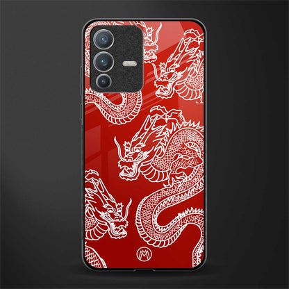 dragons red glass case for vivo v23 pro 5g image