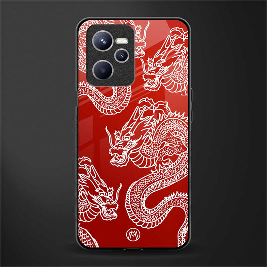 dragons red glass case for realme c35 image