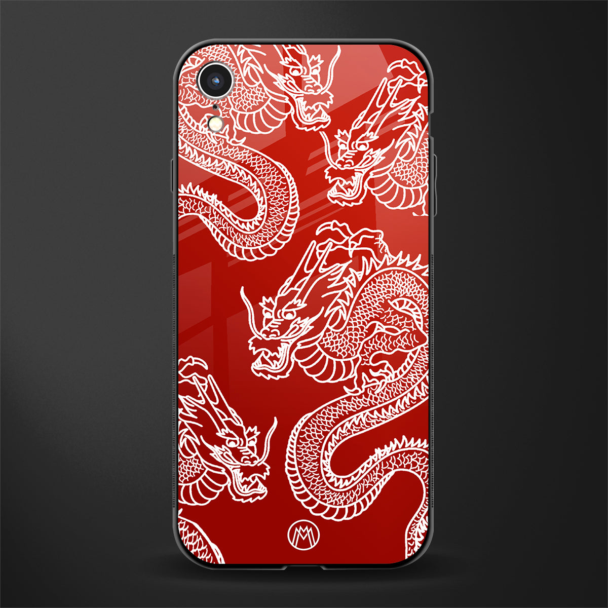 dragons red glass case for iphone xr image