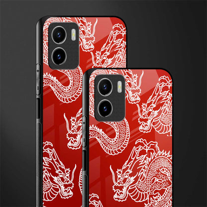 dragons red glass case for vivo y15s image-2