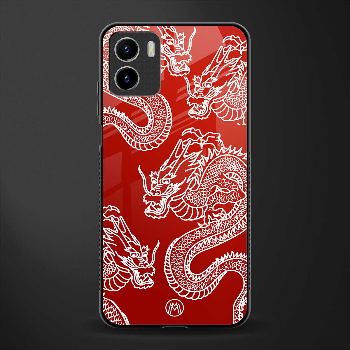 dragons red glass case for vivo y15s image