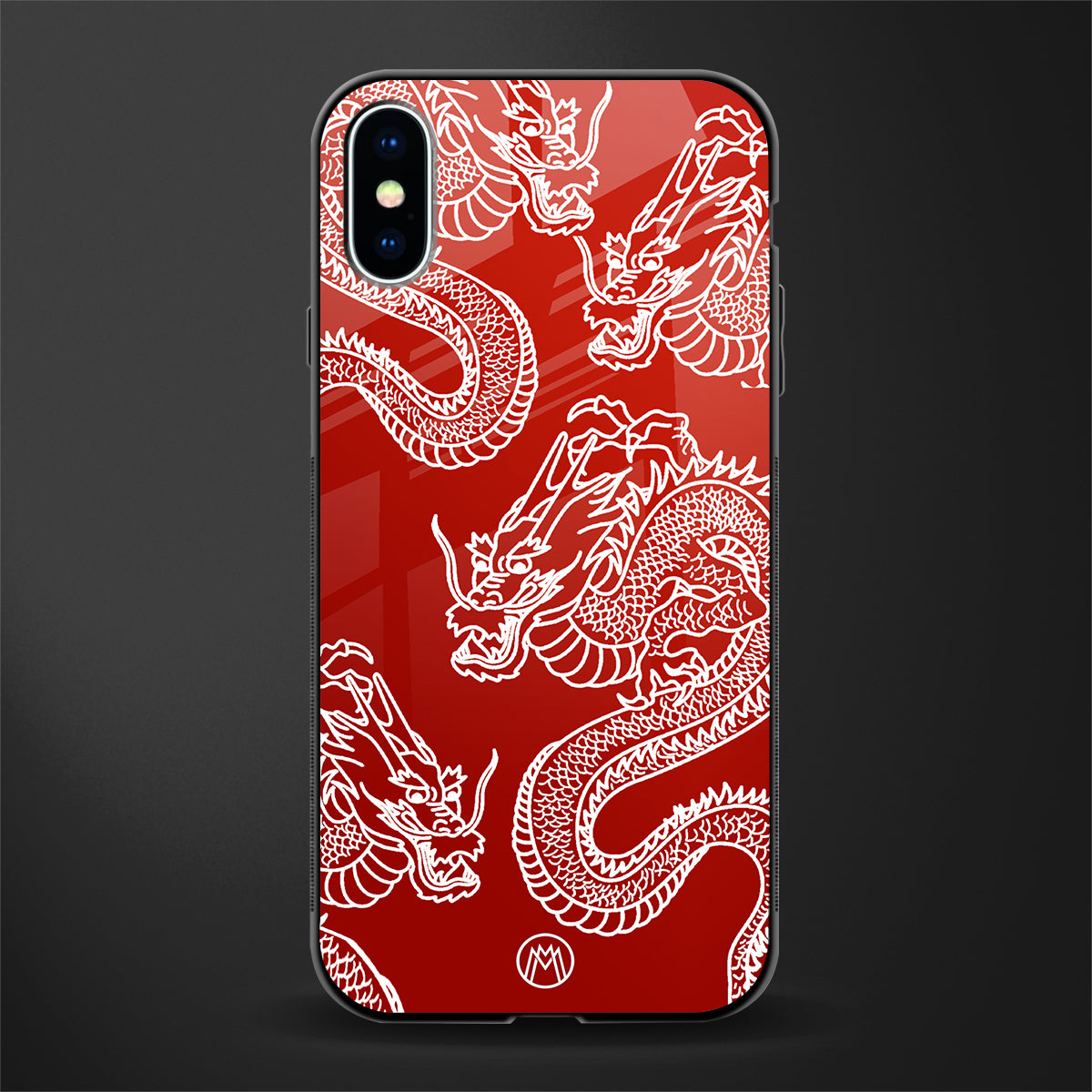 dragons red glass case for iphone x image