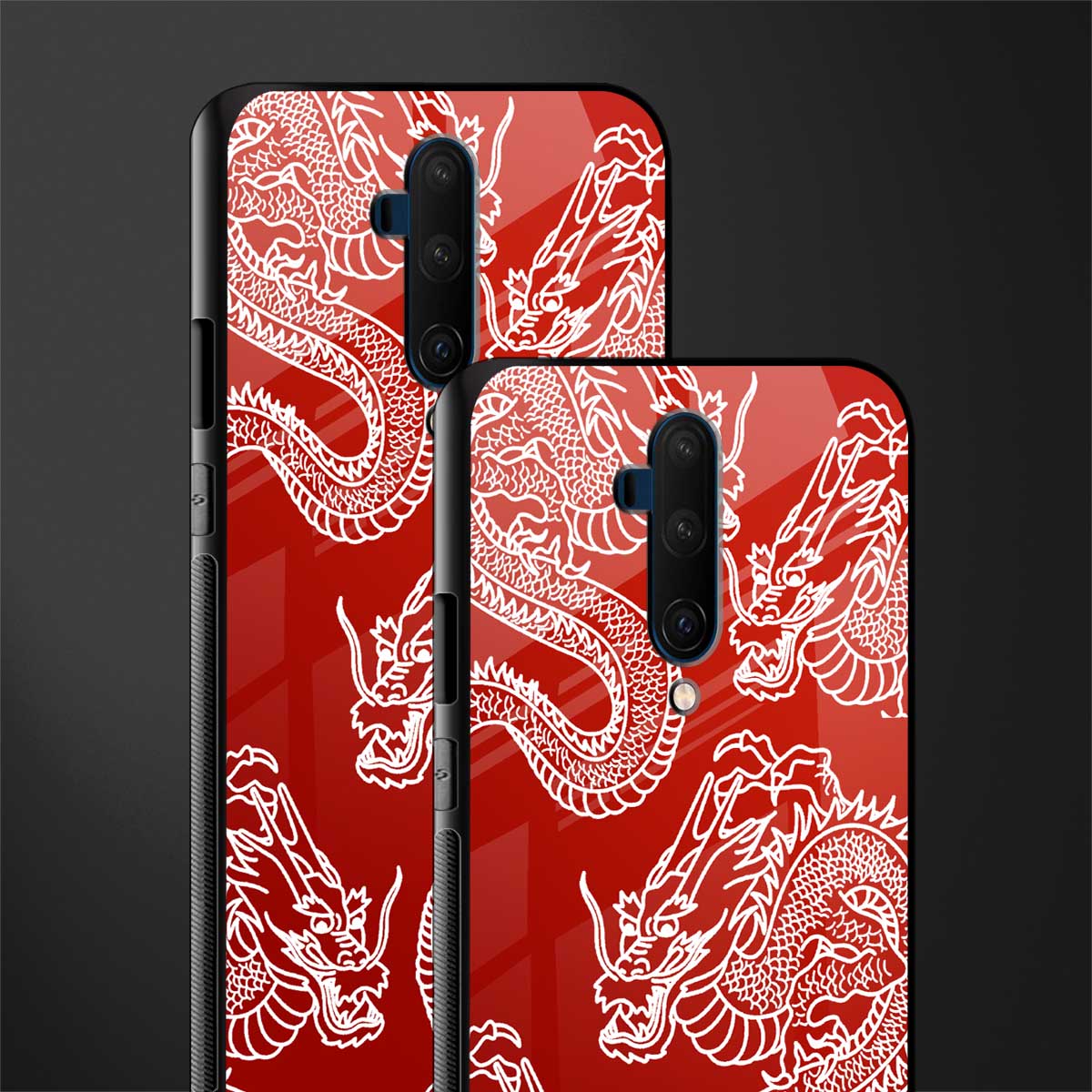 dragons red glass case for oneplus 7t pro image-2