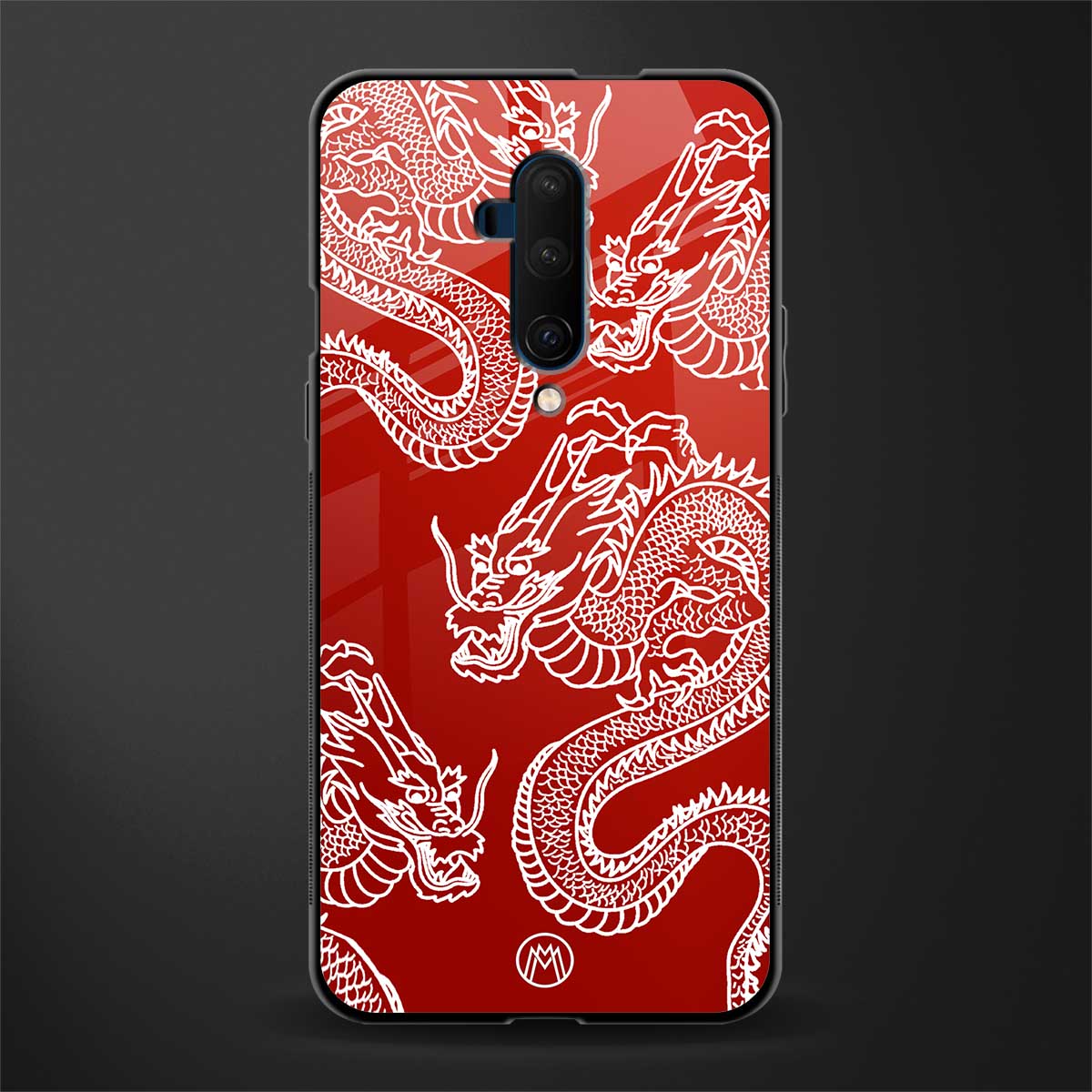 dragons red glass case for oneplus 7t pro image