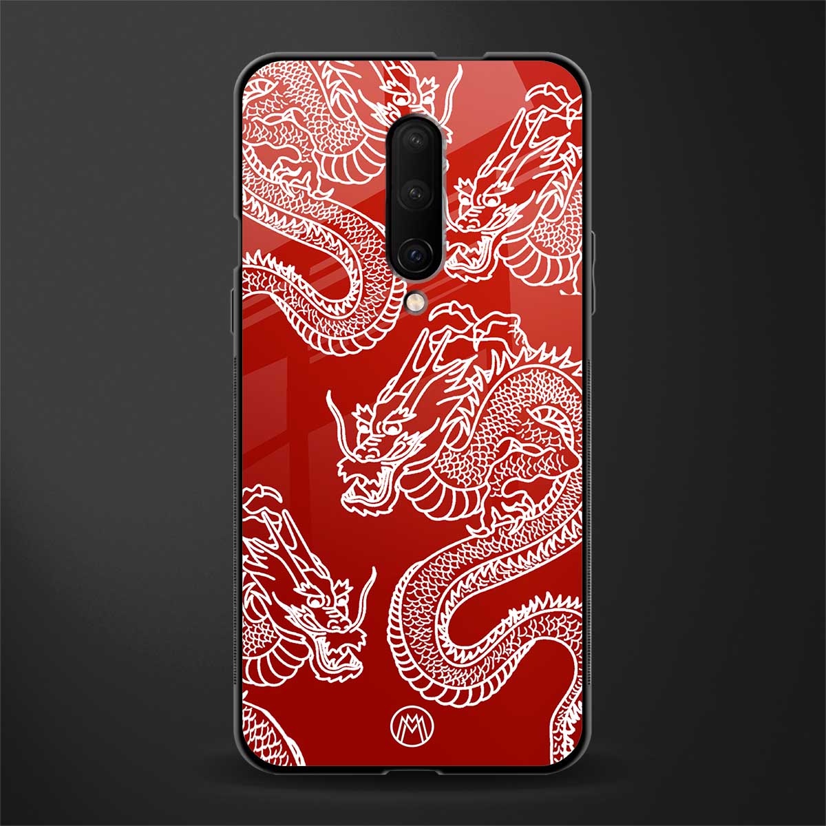 dragons red glass case for oneplus 7 pro image