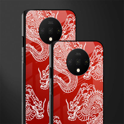 dragons red glass case for oneplus 7t image-2
