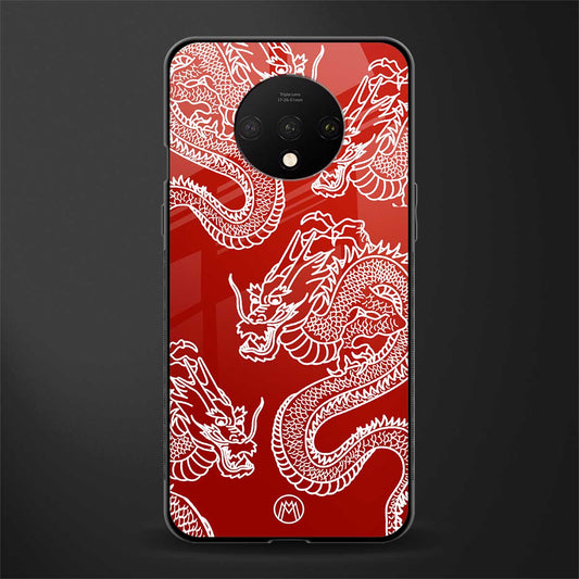 dragons red glass case for oneplus 7t image