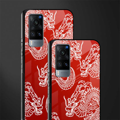 dragons red glass case for vivo x60 image-2